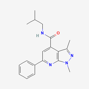 molecular formula C19H22N4O B10985755 1,3-dimethyl-N-(2-methylpropyl)-6-phenyl-1H-pyrazolo[3,4-b]pyridine-4-carboxamide 