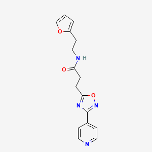 molecular formula C16H16N4O3 B10985784 N-[2-(furan-2-yl)ethyl]-3-[3-(pyridin-4-yl)-1,2,4-oxadiazol-5-yl]propanamide 