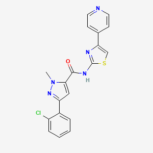 3-(2-chlorophenyl)-1-methyl-N-[4-(pyridin-4-yl)-1,3-thiazol-2-yl]-1H-pyrazole-5-carboxamide