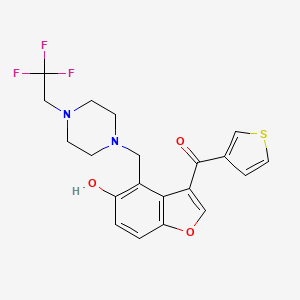 (5-Hydroxy-4-{[4-(2,2,2-trifluoroethyl)piperazin-1-yl]methyl}-1-benzofuran-3-yl)(thiophen-3-yl)methanone