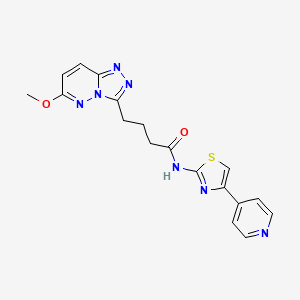 4-(6-methoxy[1,2,4]triazolo[4,3-b]pyridazin-3-yl)-N-[4-(pyridin-4-yl)-1,3-thiazol-2-yl]butanamide