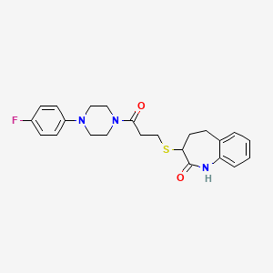 1-[4-(4-fluorophenyl)piperazin-1-yl]-3-[(2-hydroxy-4,5-dihydro-3H-1-benzazepin-3-yl)sulfanyl]propan-1-one