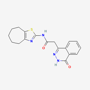 2-(4-hydroxyphthalazin-1-yl)-N-(5,6,7,8-tetrahydro-4H-cyclohepta[d][1,3]thiazol-2-yl)acetamide