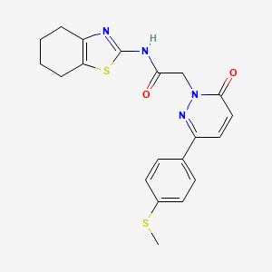 molecular formula C20H20N4O2S2 B10985833 2-{3-[4-(methylsulfanyl)phenyl]-6-oxopyridazin-1(6H)-yl}-N-[(2Z)-4,5,6,7-tetrahydro-1,3-benzothiazol-2(3H)-ylidene]acetamide 