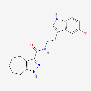 N-[2-(5-fluoro-1H-indol-3-yl)ethyl]-2,4,5,6,7,8-hexahydrocyclohepta[c]pyrazole-3-carboxamide