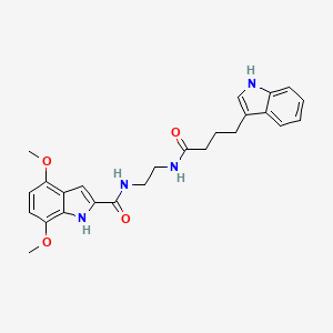 molecular formula C25H28N4O4 B10985854 N-(2-{[4-(1H-indol-3-yl)butanoyl]amino}ethyl)-4,7-dimethoxy-1H-indole-2-carboxamide 