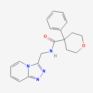 molecular formula C19H20N4O2 B10985858 4-phenyl-N-([1,2,4]triazolo[4,3-a]pyridin-3-ylmethyl)tetrahydro-2H-pyran-4-carboxamide 