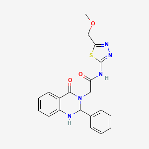 molecular formula C20H19N5O3S B10985877 N-[(2Z)-5-(methoxymethyl)-1,3,4-thiadiazol-2(3H)-ylidene]-2-(4-oxo-2-phenyl-1,4-dihydroquinazolin-3(2H)-yl)acetamide 