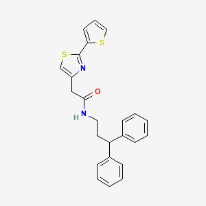 N-(3,3-diphenylpropyl)-2-[2-(thiophen-2-yl)-1,3-thiazol-4-yl]acetamide