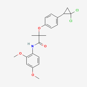 molecular formula C21H23Cl2NO4 B10985891 2-[4-(2,2-dichlorocyclopropyl)phenoxy]-N-(2,4-dimethoxyphenyl)-2-methylpropanamide 