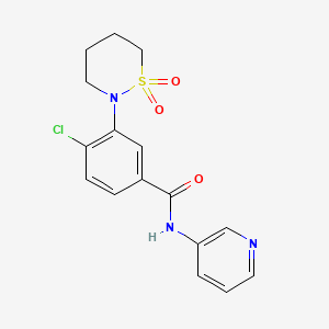 4-chloro-3-(1,1-dioxido-1,2-thiazinan-2-yl)-N-(pyridin-3-yl)benzamide