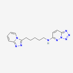 N-[5-([1,2,4]triazolo[4,3-a]pyridin-3-yl)pentyl]tetrazolo[1,5-b]pyridazin-6-amine