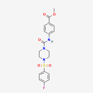 molecular formula C19H20FN3O5S B10985944 Methyl 4-[({4-[(4-fluorophenyl)sulfonyl]piperazin-1-yl}carbonyl)amino]benzoate 