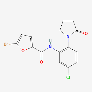 molecular formula C15H12BrClN2O3 B10985947 5-bromo-N-[5-chloro-2-(2-oxopyrrolidin-1-yl)phenyl]furan-2-carboxamide 