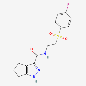 N-{2-[(4-fluorophenyl)sulfonyl]ethyl}-2,4,5,6-tetrahydrocyclopenta[c]pyrazole-3-carboxamide