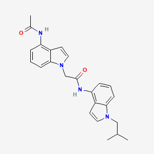 molecular formula C24H26N4O2 B10985979 2-[4-(acetylamino)-1H-indol-1-yl]-N-[1-(2-methylpropyl)-1H-indol-4-yl]acetamide 