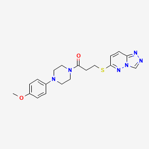 1-[4-(4-Methoxyphenyl)piperazin-1-yl]-3-([1,2,4]triazolo[4,3-b]pyridazin-6-ylsulfanyl)propan-1-one