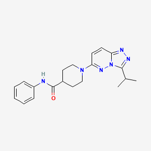 molecular formula C20H24N6O B10985996 N-phenyl-1-[3-(propan-2-yl)[1,2,4]triazolo[4,3-b]pyridazin-6-yl]piperidine-4-carboxamide 