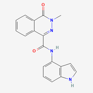 molecular formula C18H14N4O2 B10985999 N-(1H-indol-4-yl)-3-methyl-4-oxo-3,4-dihydrophthalazine-1-carboxamide 