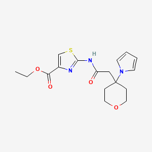 ethyl 2-({[4-(1H-pyrrol-1-yl)tetrahydro-2H-pyran-4-yl]acetyl}amino)-1,3-thiazole-4-carboxylate