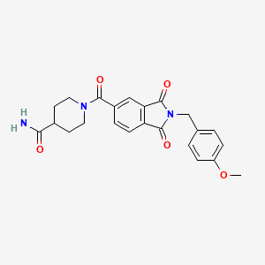 1-{[2-(4-methoxybenzyl)-1,3-dioxo-2,3-dihydro-1H-isoindol-5-yl]carbonyl}piperidine-4-carboxamide