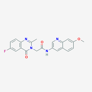 2-(6-fluoro-2-methyl-4-oxoquinazolin-3(4H)-yl)-N-(7-methoxyquinolin-3-yl)acetamide