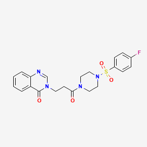 3-(3-{4-[(4-fluorophenyl)sulfonyl]piperazin-1-yl}-3-oxopropyl)quinazolin-4(3H)-one