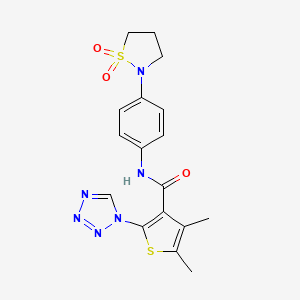 N-[4-(1,1-Dioxido-2-isothiazolidinyl)phenyl]-4,5-dimethyl-2-(1H-tetrazol-1-YL)-3-thiophenecarboxamide