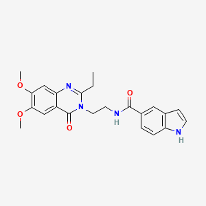 molecular formula C23H24N4O4 B10986103 N-[2-(2-ethyl-6,7-dimethoxy-4-oxoquinazolin-3(4H)-yl)ethyl]-1H-indole-5-carboxamide 