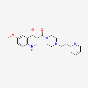 (4-Hydroxy-6-methoxyquinolin-3-yl){4-[2-(pyridin-2-yl)ethyl]piperazin-1-yl}methanone