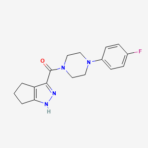 [4-(4-Fluorophenyl)piperazin-1-yl](2,4,5,6-tetrahydrocyclopenta[c]pyrazol-3-yl)methanone