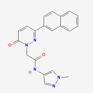 N-(1-methyl-1H-pyrazol-4-yl)-2-[3-(naphthalen-2-yl)-6-oxopyridazin-1(6H)-yl]acetamide