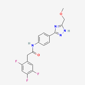 N-{4-[5-(methoxymethyl)-1H-1,2,4-triazol-3-yl]phenyl}-2-(2,4,5-trifluorophenyl)acetamide