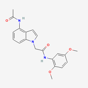 molecular formula C20H21N3O4 B10986128 2-[4-(acetylamino)-1H-indol-1-yl]-N-(2,5-dimethoxyphenyl)acetamide 