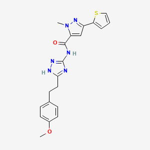 N-{3-[2-(4-methoxyphenyl)ethyl]-1H-1,2,4-triazol-5-yl}-1-methyl-3-(thiophen-2-yl)-1H-pyrazole-5-carboxamide