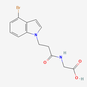 N-[3-(4-bromo-1H-indol-1-yl)propanoyl]glycine