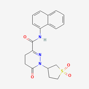 molecular formula C19H19N3O4S B10986163 1-(1,1-dioxidotetrahydrothiophen-3-yl)-N-(naphthalen-1-yl)-6-oxo-1,4,5,6-tetrahydropyridazine-3-carboxamide 