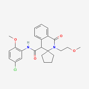 N-(5-chloro-2-methoxyphenyl)-2'-(2-methoxyethyl)-1'-oxo-1',4'-dihydro-2'H-spiro[cyclopentane-1,3'-isoquinoline]-4'-carboxamide