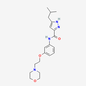 5-(2-methylpropyl)-N-{3-[2-(morpholin-4-yl)ethoxy]phenyl}-1H-pyrazole-3-carboxamide