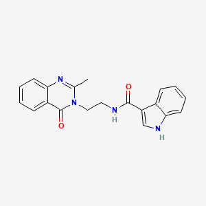 molecular formula C20H18N4O2 B10986195 N-[2-(2-methyl-4-oxoquinazolin-3(4H)-yl)ethyl]-1H-indole-3-carboxamide 