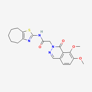 2-(7,8-dimethoxy-1-oxophthalazin-2(1H)-yl)-N-[(2Z)-3,4,5,6,7,8-hexahydro-2H-cyclohepta[d][1,3]thiazol-2-ylidene]acetamide