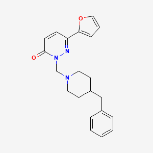 molecular formula C21H23N3O2 B10986237 2-[(4-benzylpiperidin-1-yl)methyl]-6-(furan-2-yl)pyridazin-3(2H)-one 