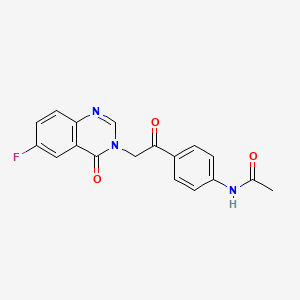 molecular formula C18H14FN3O3 B10986305 N-{4-[(6-fluoro-4-oxoquinazolin-3(4H)-yl)acetyl]phenyl}acetamide 