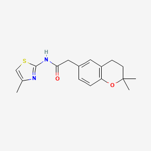 molecular formula C17H20N2O2S B10986319 2-(2,2-dimethyl-3,4-dihydro-2H-chromen-6-yl)-N-(4-methyl-1,3-thiazol-2-yl)acetamide 