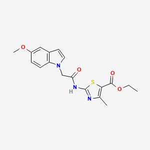 molecular formula C18H19N3O4S B10986330 ethyl 2-{[(5-methoxy-1H-indol-1-yl)acetyl]amino}-4-methyl-1,3-thiazole-5-carboxylate 