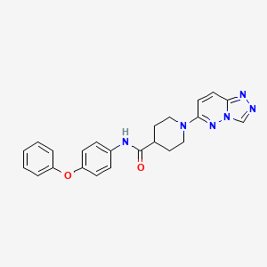 molecular formula C23H22N6O2 B10986346 N-(4-phenoxyphenyl)-1-([1,2,4]triazolo[4,3-b]pyridazin-6-yl)piperidine-4-carboxamide 