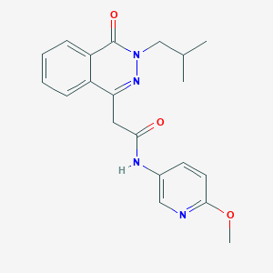 N-(6-methoxypyridin-3-yl)-2-[3-(2-methylpropyl)-4-oxo-3,4-dihydrophthalazin-1-yl]acetamide