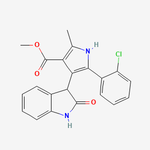 methyl 5-(2-chlorophenyl)-2-methyl-4-(2-oxo-2,3-dihydro-1H-indol-3-yl)-1H-pyrrole-3-carboxylate