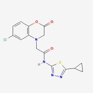 2-(6-chloro-2-oxo-2,3-dihydro-4H-1,4-benzoxazin-4-yl)-N-(5-cyclopropyl-1,3,4-thiadiazol-2-yl)acetamide