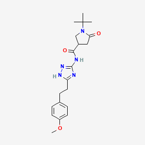 1-tert-butyl-N-{3-[2-(4-methoxyphenyl)ethyl]-1H-1,2,4-triazol-5-yl}-5-oxopyrrolidine-3-carboxamide